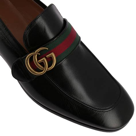 all black gucci shoes men's|gucci men's slip on shoes.